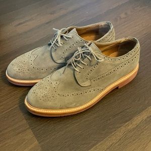 J.Crew Suede Wingtips in Gray
